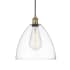 Innovations Lighting Edison Dome 12" Wide Pendant Antique Brass / Clear