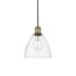 Innovations Lighting Edison 8" Wide Mini Pendant Antique Brass / Clear