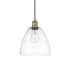 Innovations Lighting Edison 9" Wide Mini Pendant Antique Brass / Clear