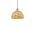 Innovations Lighting Woven Rattan 12" Wide Pendant Antique Brass / Natural