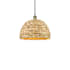 Innovations Lighting Woven Rattan 16" Wide Pendant Antique Brass / Natural