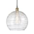 Innovations Lighting Athens 14" Wide Pendant Black Antique Brass / Clear Deco Swirl
