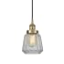 Innovations Lighting Chatham 7" Wide Mini Pendant Antique Brass / Clear