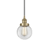 Innovations Lighting Beacon 6" Wide Mini Pendant Antique Brass / Clear
