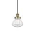 Innovations Lighting Olean 7" Wide Mini Pendant Antique Brass / Clear