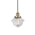 Innovations Lighting Oxford 8" Wide Mini Pendant Antique Brass / Clear