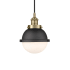 Innovations Lighting Hampden 7" Wide Mini Pendant Antique Brass / Matte White