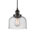 Innovations Lighting Bell 8" Wide Mini Pendant Oil Rubbed Bronze / Seedy