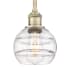 Innovations Lighting Rochester 6" Wide Mini Pendant Antique Brass / Clear