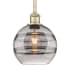 Innovations Lighting Rochester 8" Wide Mini Pendant Antique Brass / Clear