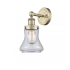 Innovations Lighting Bellmont 10" Tall Wall Sconce Antique Brass / Clear