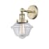 Innovations Lighting Oxford 10" Tall Wall Sconce Antique Brass / Clear