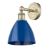 Innovations Lighting Plymouth Dome 12" Tall Wall Sconce Antique Brass / Blue