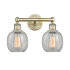 Innovations Lighting Belfast 2 Light 15" Wide Vanity Light Antique Brass / Clear Crackle