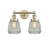 Innovations Lighting Chatham 2 Light 16" Wide Vanity Light Antique Brass / Clear