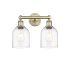 Innovations Lighting Bella 2 Light 15" Wide Vanity Light Antique Brass / Clear