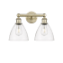 Innovations Lighting Bristol Glass 2 Light 17" Wide Vanity Light Antique Brass / Clear
