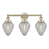 Innovations Lighting Geneseo 3 Light 24" Wide Vanity Light Antique Brass / Clear Crackle