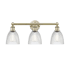 Innovations Lighting Castile 3 Light 24" Wide Vanity Light Antique Brass / Clear
