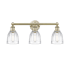 Innovations Lighting Brookfield 3 Light 24" Wide Vanity Light Antique Brass / Clear