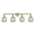Innovations Lighting Belfast 4 Light 33" Wide Vanity Light Antique Brass / Clear Crackle