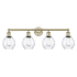 Innovations Lighting Waverly 4 Light 33" Wide Vanity Light Antique Brass / Clear