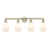 Innovations Lighting Cindyrella 4 Light 33" Wide Vanity Light Antique Brass / Cased Matte White