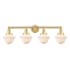 Innovations Lighting Oxford 4 Light 34" Wide Vanity Light Satin Gold / Matte White