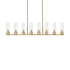 Innovations Lighting Boreas 8 Light 48" Wide Linear Pendant Brushed Brass / Clear