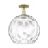 Innovations Lighting Athens Water Glass 14" Wide Semi-Flush Globe Ceiling Fixture Antique Brass / Clear Water Glass