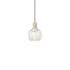 Innovations Lighting White Mouchette 6" Wide Mini Pendant Antique Brass / White Mouchette