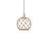 Innovations Lighting Farmhouse Rope 10" Wide Mini Pendant Antique Brass / Clear Glass with Brown Rope