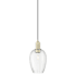 Innovations Lighting Preston 6" Wide Mini Pendant Antique Brass / Clear