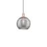 Innovations Lighting Athens Deco Swirl 10" Wide Mini Pendant Antique Copper / Light Smoke Deco Swirl