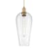 Innovations Lighting Chelsea 8" Wide Cord Hung Mini Pendant with Clear, Seedy Glass Shade Brushed Brass