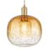 Innovations Lighting Brookhaven Sphere 10" Wide Cord Hung Mini Pendant with Hand-Blown Amber Glass Shade Brushed Brass