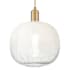 Innovations Lighting Brookhaven Sphere 10" Wide Cord Hung Mini Pendant with Opal Glass Shade Brushed Brass