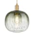 Innovations Lighting Brookhaven Sphere 10" Wide Cord Hung Mini Pendant with Slate Glass Shade Brushed Brass