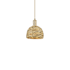 Innovations Lighting Woven Rattan 8" Wide Mini Pendant Champagne Bronze / Natural