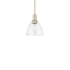 Innovations Lighting Bristol 8" Wide Mini Pendant Antique Brass / Clear
