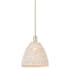 Innovations Lighting Natural Ballston Dome 12" Wide Pendant Antique Brass / Natural