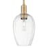 Innovations Lighting Preston 6" Wide Mini Pendant with Clear, Ribbed Glass Shade Brushed Brass