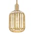 Innovations Lighting Preston 7" Wide Mini Pendant with Ribbed Mercury Glass Cylinder Shade Brushed Brass
