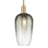 Innovations Lighting Brookhaven Flute 7" Wide Mini Pendant with Slate Glass Shade Brushed Brass