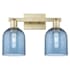 Innovations Lighting Bella 2 Light 17" Wide Vanity Light Antique Brass / Blue