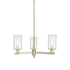 Innovations Lighting Clymer 3 Light 26" Wide Chandelier Antique Brass / Clear