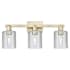 Innovations Lighting Cobbleskill 3 Light 24" Wide Vanity Light Antique Brass / Clear