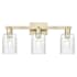Innovations Lighting Hadley 3 Light 24" Wide Vanity Light Antique Brass / Clear