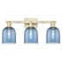 Innovations Lighting Bella 3 Light 25" Wide Vanity Light Antique Brass / Blue