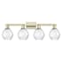 Innovations Lighting Waverly 4 Light 33" Wide Vanity Light Antique Brass / Clear